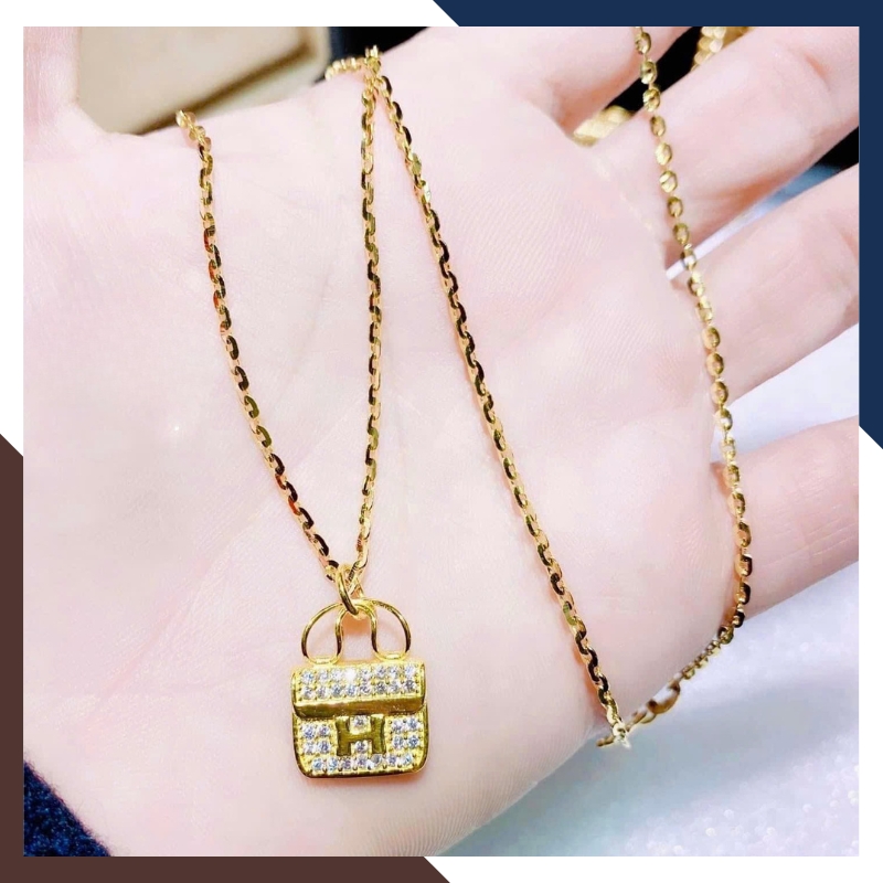 Dây Chuyền Vàng Tây Nữ 10k Mặt Hính Túi Sách DCVN396
