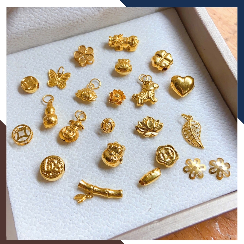 VCHV108 – Vòng Dây Điều Chỉnh Charm Ngựa Vàng 10K 8,5 Li Đúc Nguyên Khối