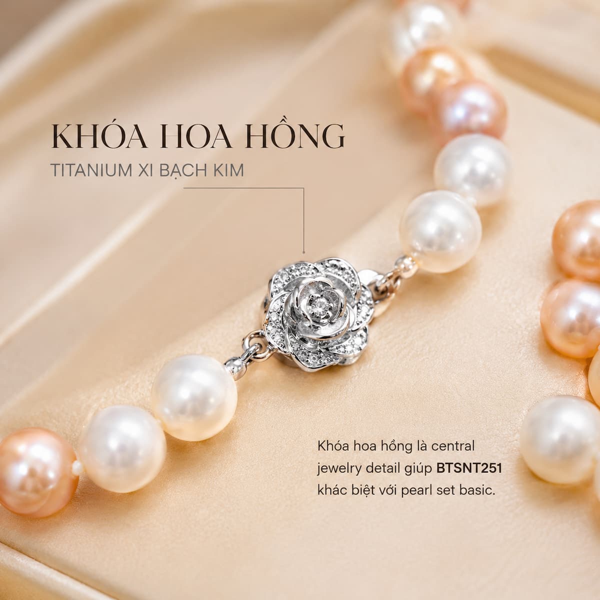 Bộ Trang Sức Ngọc Trai BTSNT251 – Phối 3 Màu Pastel Trẻ Trung & Thanh Lịch