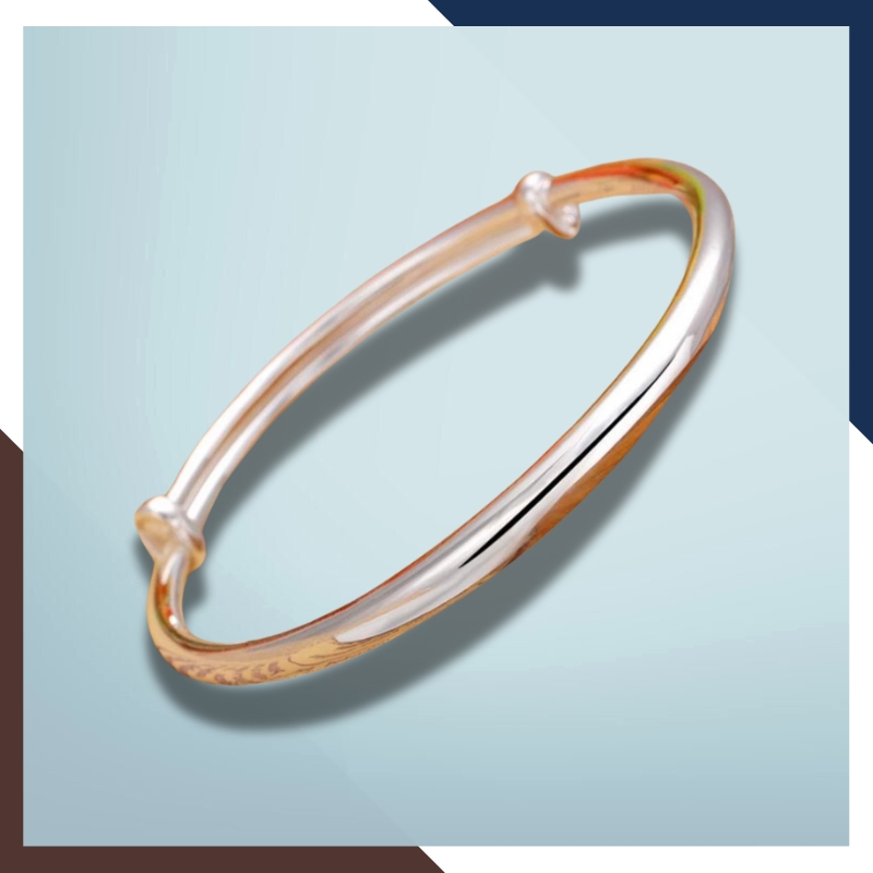 Kiềng tay trơn bạc ta nguyên chất cho nữ đẹp mã 50TL4C4