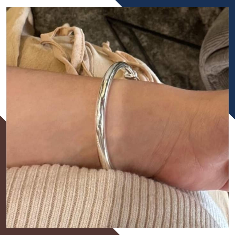 Kiềng tay trơn bạc ta nguyên chất cho nữ đẹp mã 50TL4C4