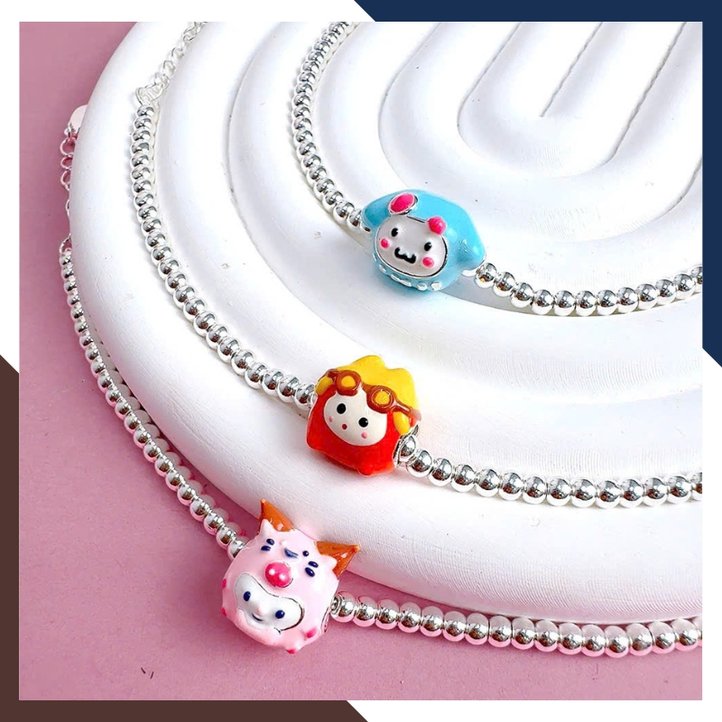 Lắc Bạc Cho Bé Labubu Mã LTBCB018