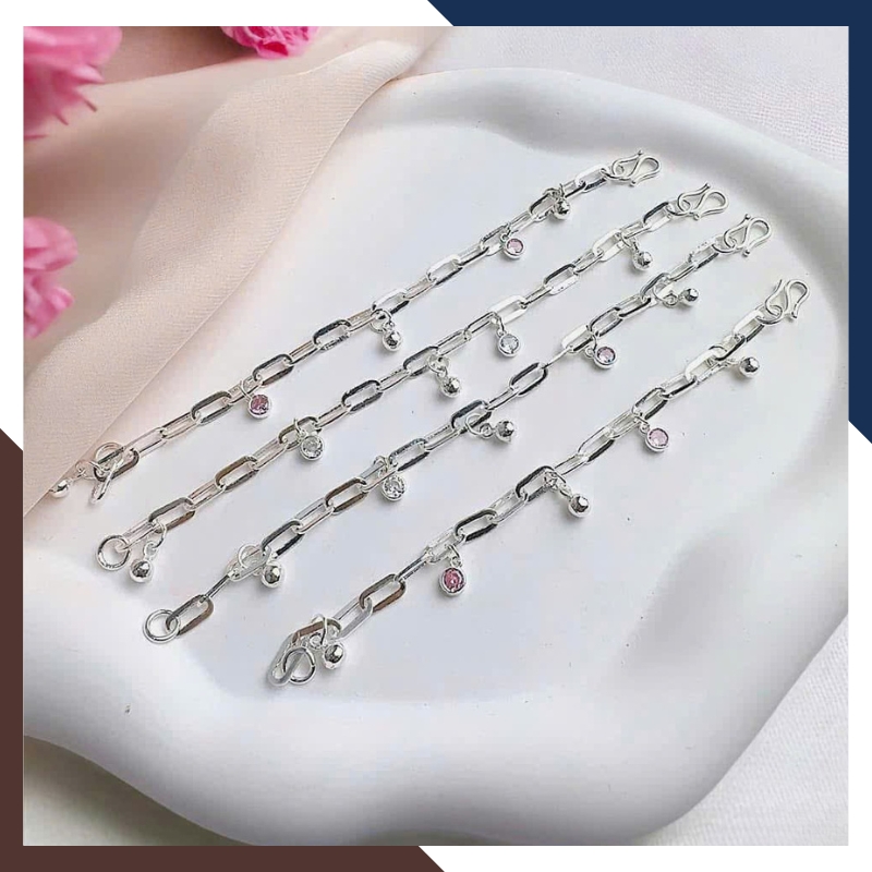 Lắc Bạc Cho Bé Nhiều Mẫu LTBCB019