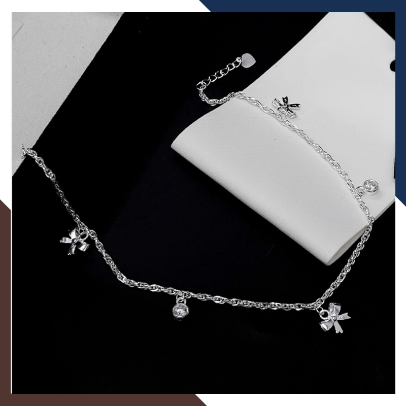 Lắc Chân Bạc Nữ Nguyên Chất LCBN01 - Nhiều Mẫu Dễ Thương, Bền Đẹp