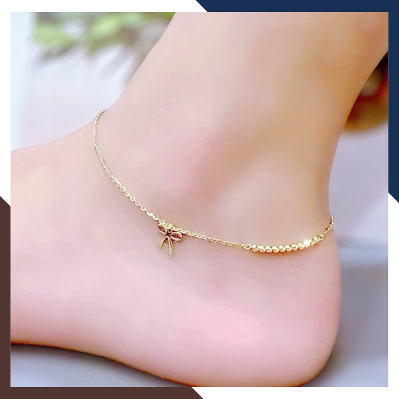 Lắc chân vàng nữ 10k LCVN37 nhiều mẫu đẹp – vàng tây chuẩn – có kiểm định – giá tốt