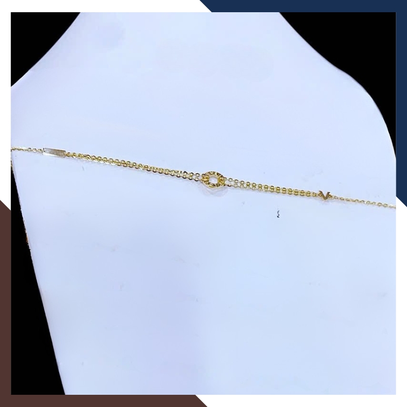 Lắc Chân Vàng Nữ 10K Nhiều Mẫu Đẹp LCVN06 – Charm Bướm, Ngôi Sao, Trái Tim – Kèm Giấy Kiểm Định