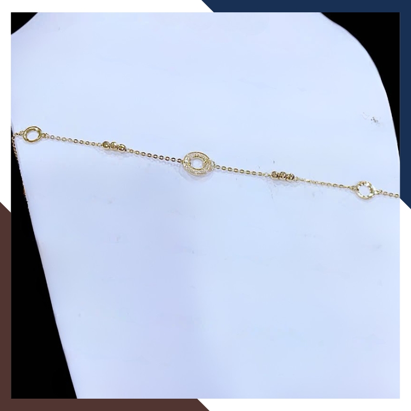 Lắc Chân Vàng Nữ 10K Nhiều Mẫu Đẹp LCVN06 – Charm Bướm, Ngôi Sao, Trái Tim – Kèm Giấy Kiểm Định