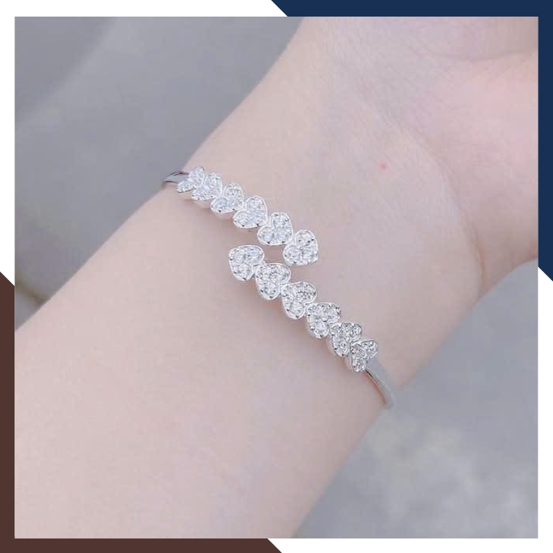 Lắc Tay Bạc Nữ Dạng Kiềng Nhiều Mẫu LTBN68 – Sang Trọng, Giá Tốt