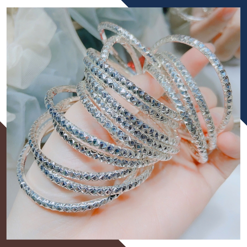 Lắc Tay Bạc Nữ Dạng Kiềng Nhiều Mẫu LTBN68 – Sang Trọng, Giá Tốt