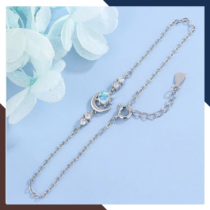 Lắc Tay Bạc Nữ Hình Trăng Sao Đính Đá LTBN117 – Đẹp Từ Mọi Góc Nhìn