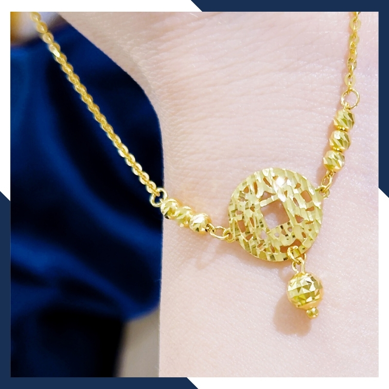 Lắc tay kim tiền vàng tây 10k cho nữ đẹp mã 1645TL55