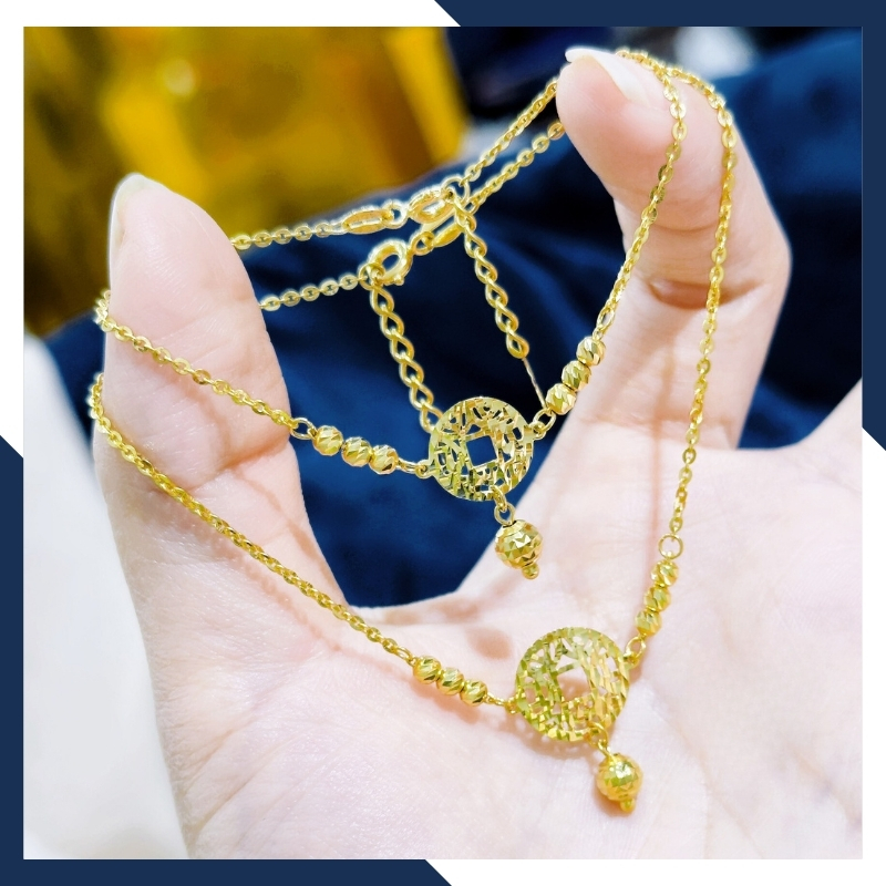 Lắc tay kim tiền vàng tây 10k cho nữ đẹp mã 1645TL55