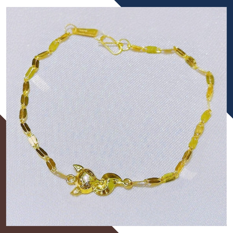 Lắc Tay & Lắc Chân Hồ Ly Vàng 10K Cho Nữ BTSV25 – Thu Hút Tình Duyên