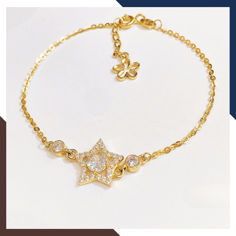 Lắc tay ngôi sao vàng tây 10k cho nữ đẹp mã TL58