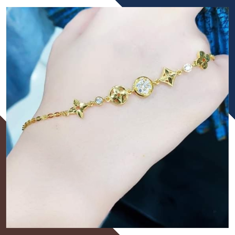 Lắc Tay Vàng 10K Nữ LTVN306 – Bền Đẹp, Dễ Phối Đồ | Ngọc Trai Anchi