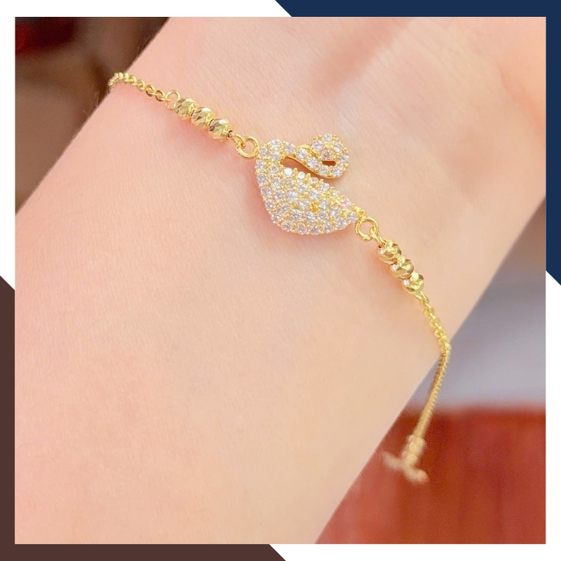 Lắc Tay Vàng Nữ 10K LTVN313 – Mẫu mới, Dễ Phối Đồ | Ngọc Trai Anchi