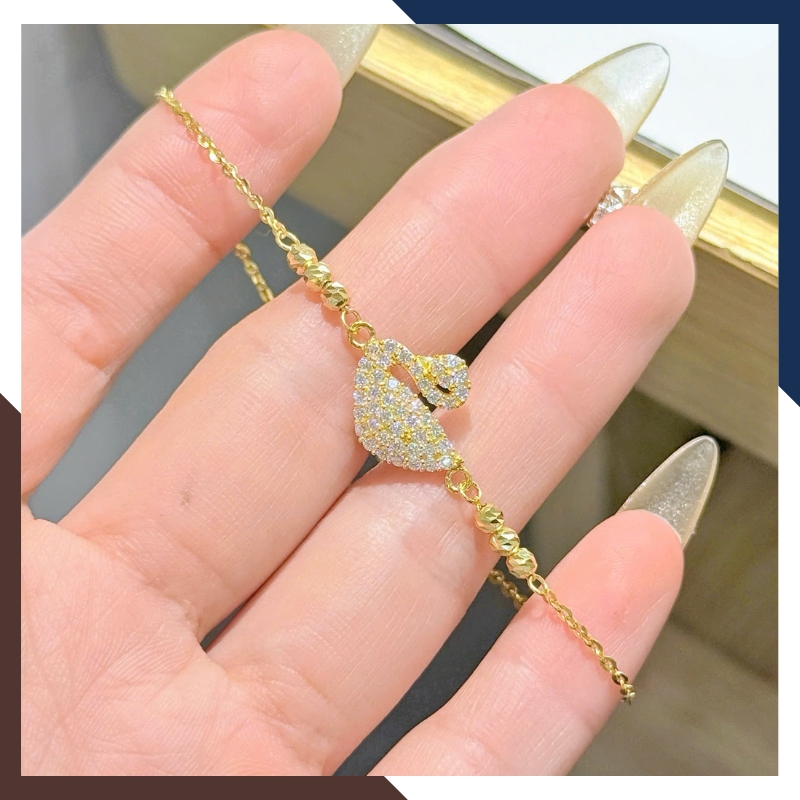 Lắc Tay Vàng Nữ 10K LTVN313 – Mẫu mới, Dễ Phối Đồ | Ngọc Trai Anchi