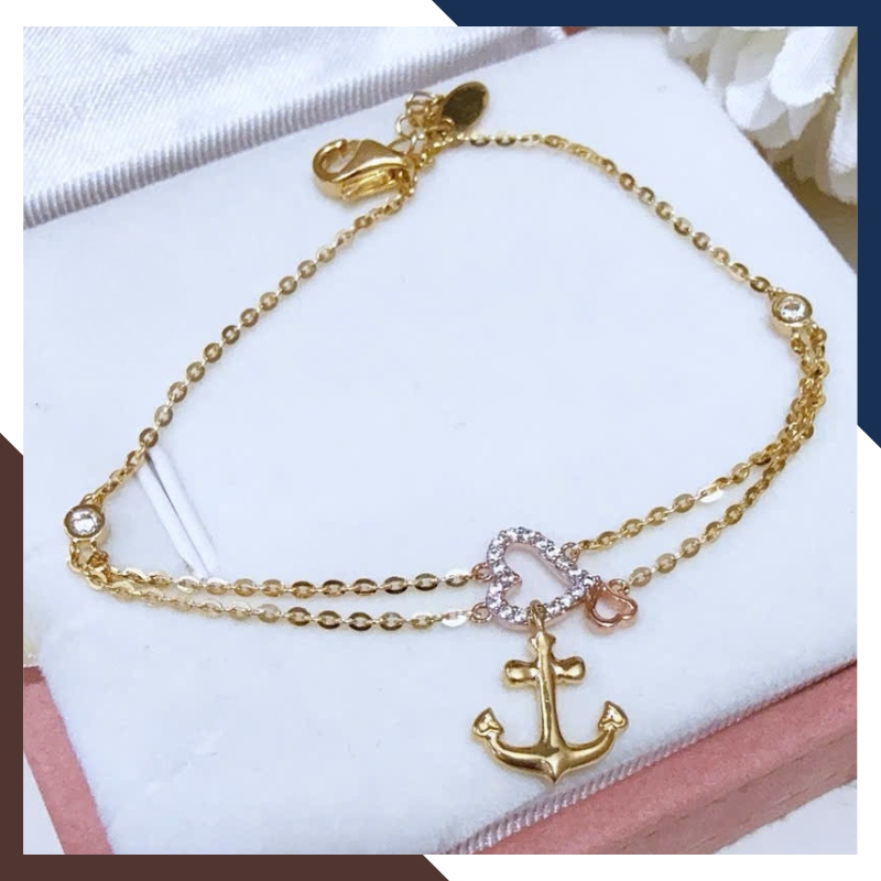 Lắc Tay Vàng Nữ 10K LTVN321 – Nhiều Mẫu Charm Thanh Lịch, Dễ Phối, Phù Hợp Đeo Hằng Ngày