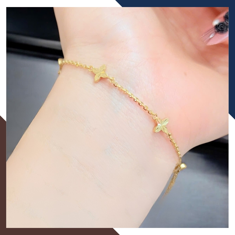 Lắc tay vàng nữ 10k mix charm nhiều mẫu LTVN377 – Đẹp tinh tế, đeo hằng ngày không lỗi mốt