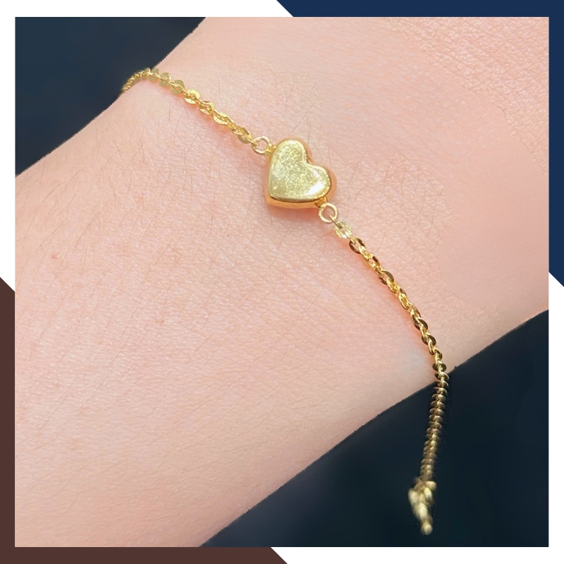 Lắc Tay Vàng Nữ 10K Trái Tim LTVN271 – Quà Tặng Cho Bạn Gái, Người Yêu, Vợ Ý Nghĩa
