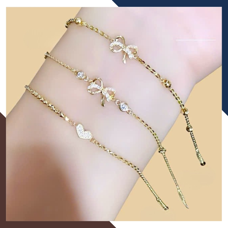 Lắc Tay Vàng 10K Trái Tim LTVN271 – Quà Tặng Bạn Gái/Người Yêu