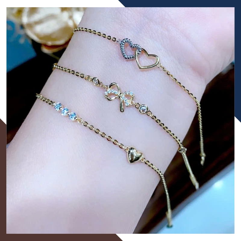 Lắc Tay Vàng 10K Trái Tim LTVN267 – Quà Tặng Ý Nghĩa | Ngọc Trai Anchi