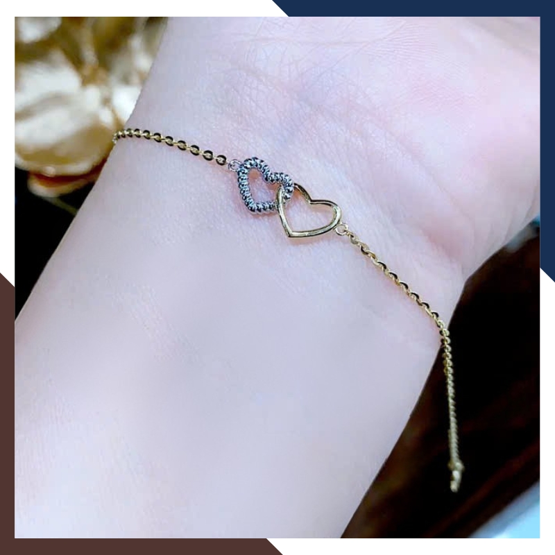 Lắc Tay Vàng Nữ 10k Trái Tim Tinh Tế LTVN267 – 4 Mẫu Lựa Chọn, Sang Nhẹ – Dễ Phối – Quà Tặng Ý Nghĩa