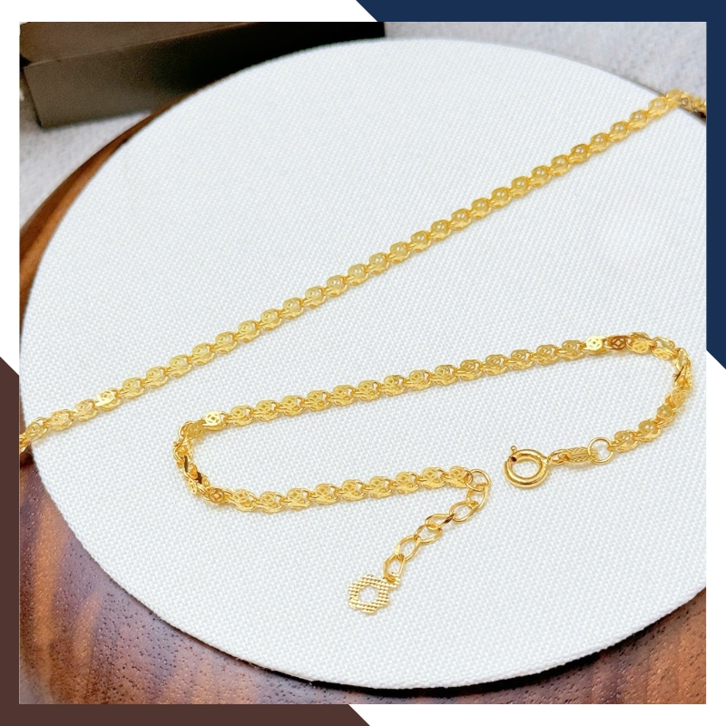 Lắc Tay Vàng Nữ 10K Trơn Kiểu Đuôi Phụng LTVN303 – Siêu Bắt Sáng, Lấp Lánh Mọi Góc Nhìn