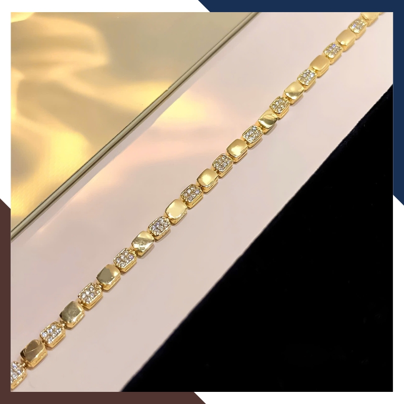 Lắc Tay Vàng Nữ Trơn LTVN286 – Bản To Nổi Bật & Sang Trọng