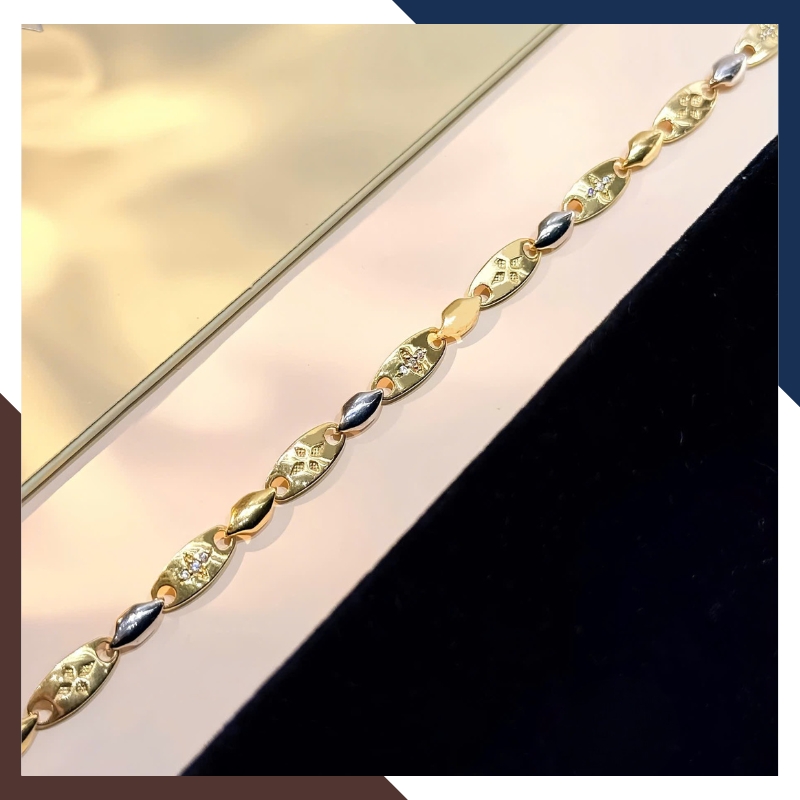 Lắc Tay Vàng Nữ Trơn LTVN286 – Bản To Nổi Bật & Sang Trọng