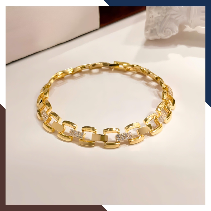 Lắc Tay Vàng Nữ Trơn LTVN286 – Bản To Nổi Bật & Sang Trọng