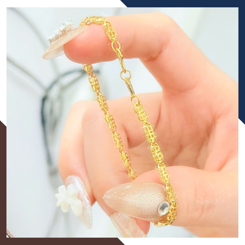 Lắc Tay Vàng Trơn Cho Nam Nữ LTVN286 – Bản To Nổi Bật & Sang Trọng