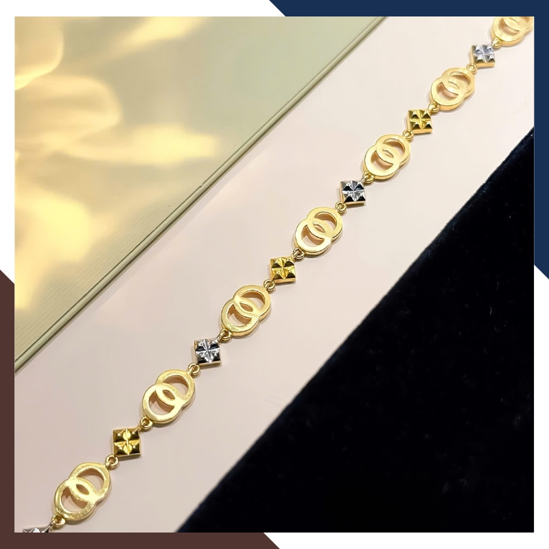 Lắc Tay Vàng Trơn Cho Nam Nữ LTVN286 – Bản To Nổi Bật & Sang Trọng