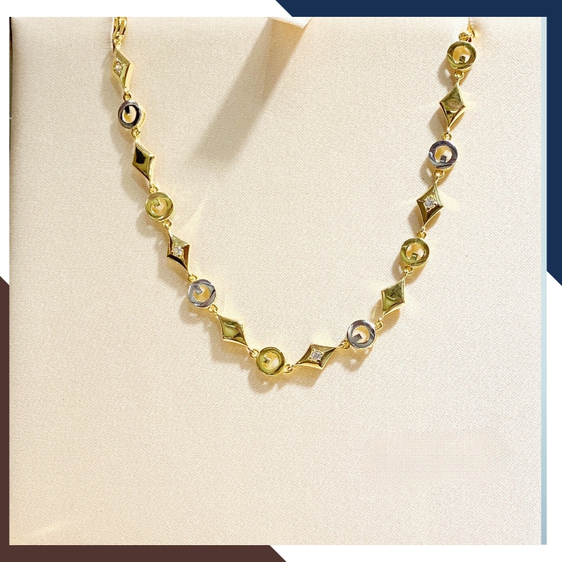 Lắc tay vàng tây 10k đính đá đơn giản cho phụ nữ trung niên mã TL119