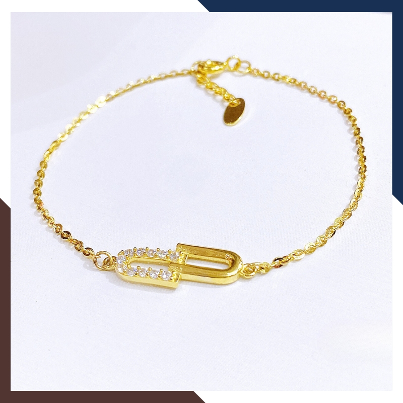 lắc tay vàng tây 10k nữ kiểu mới đơn giản đẹp mã TL50