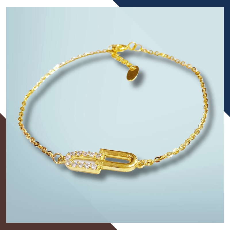 lắc tay vàng tây 10k nữ kiểu mới đơn giản đẹp mã TL50