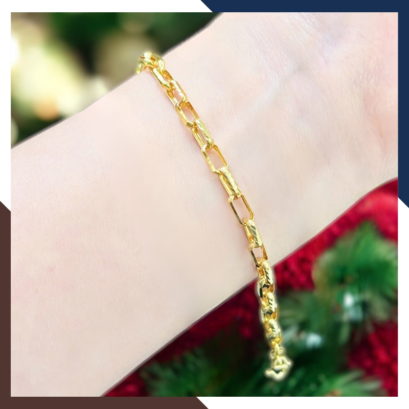 Lắc Tay Xích Vàng 10K LTVN278 Cho Nam/Nữ/Trẻ Em – Có Giấy Kiểm Định