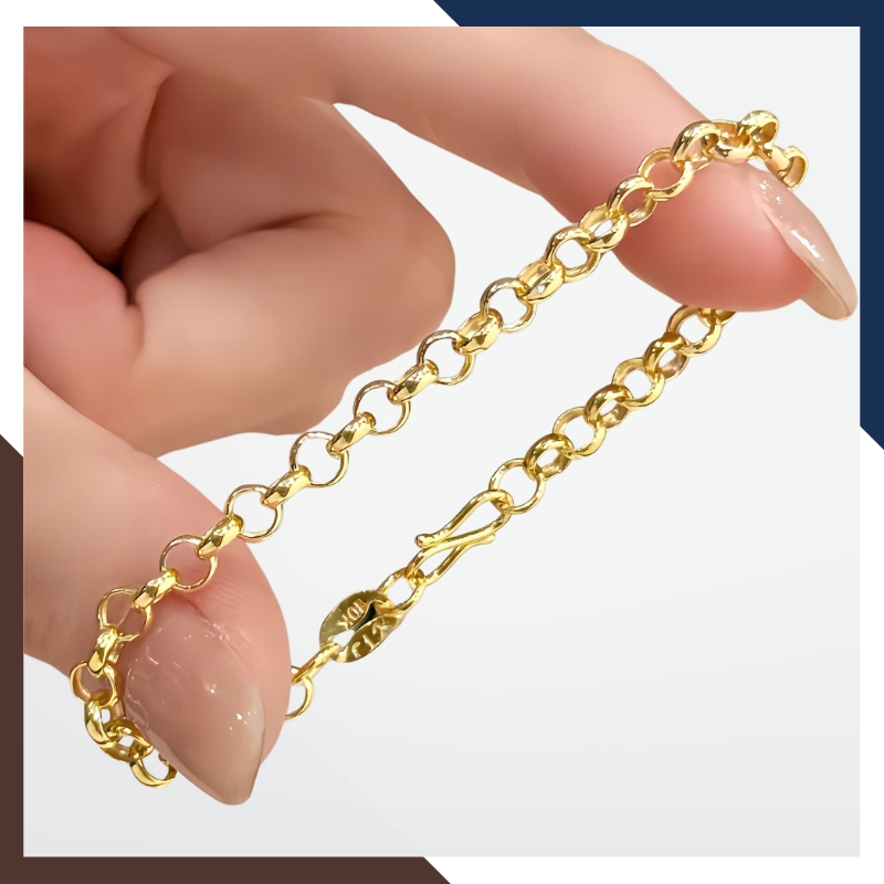 Lắc Tay Xích Vàng 10k LTVN283 – Tối Giản & Hợp Mọi Độ Tuổi