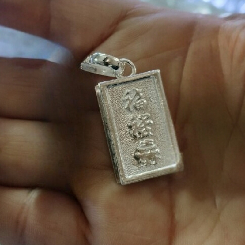 Mặt dây chuyền đựng bùa, xá lợi phật bằng bạc ta nguyên chất cho Nam Nữ mã N300L500