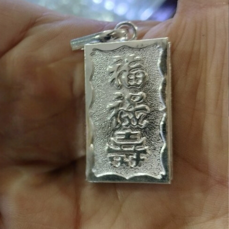 Mặt dây chuyền đựng bùa, xá lợi phật bằng bạc ta nguyên chất cho Nam Nữ mã N300L500