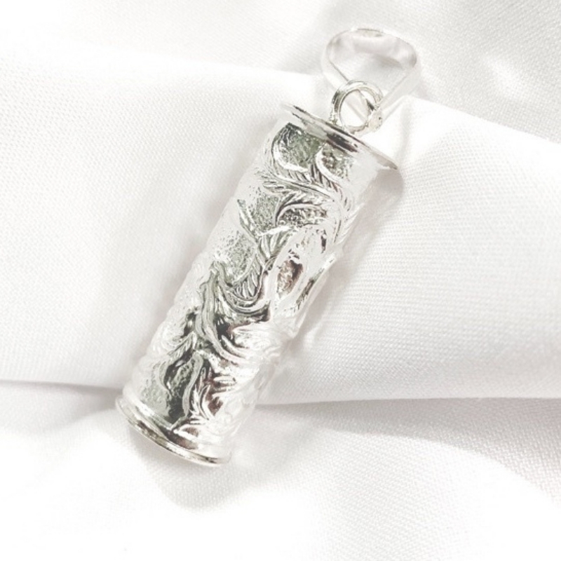 Mặt dây chuyền đựng bùa, xá lợi phật bằng bạc ta nguyên chất cho Nam Nữ mã N300L500