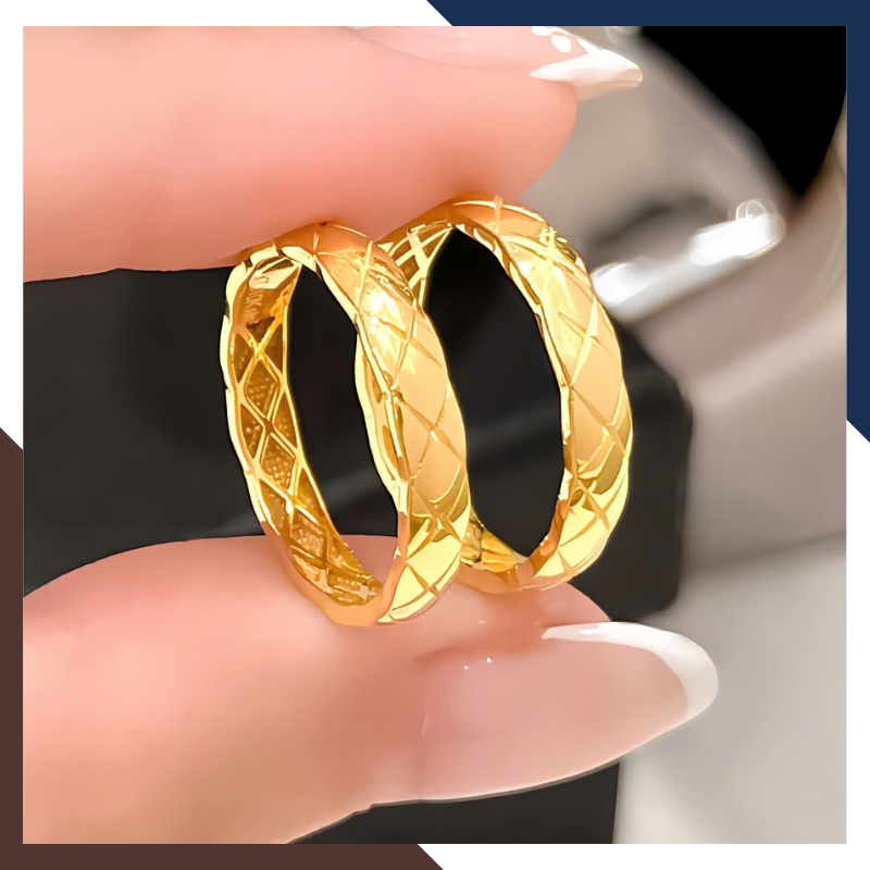 Nhẫn Cặp Vàng Tây 10k Trơn Không Đính Đá Đẹp NVCD149