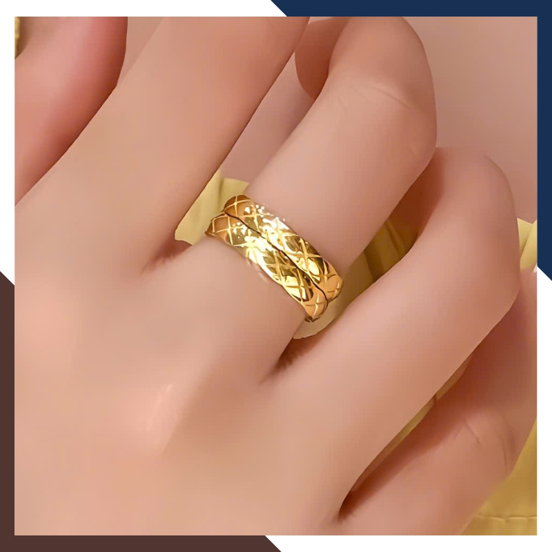 Nhẫn Cặp Vàng Tây 10k Trơn Không Đính Đá Đẹp NVCD149