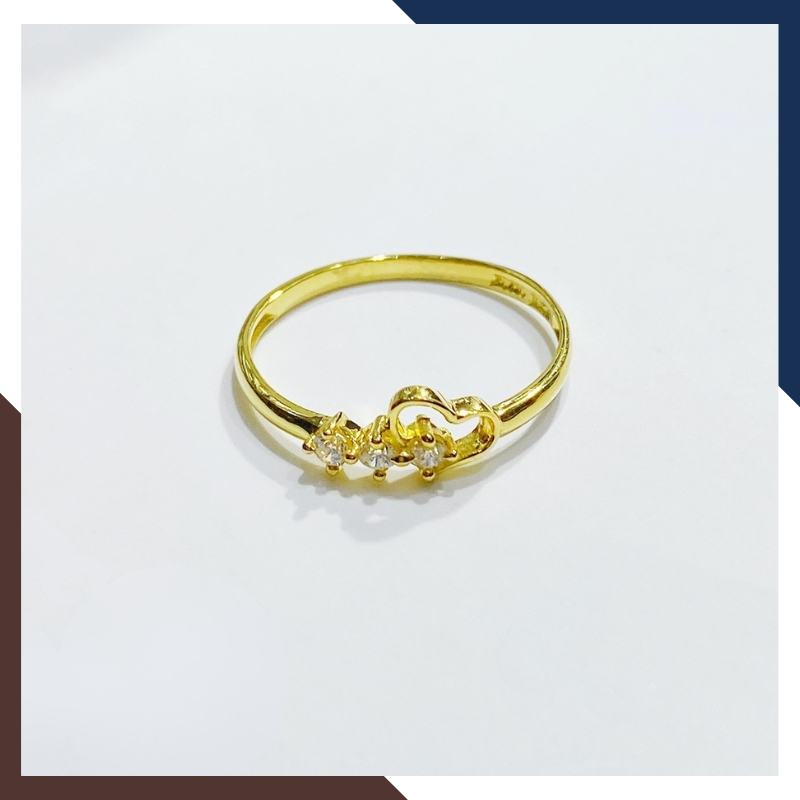 Nhẫn Cầu Hôn Vàng Tây, Nhẫn Vàng Nữ 10k Hình Trái Tim Đẹp NVN172