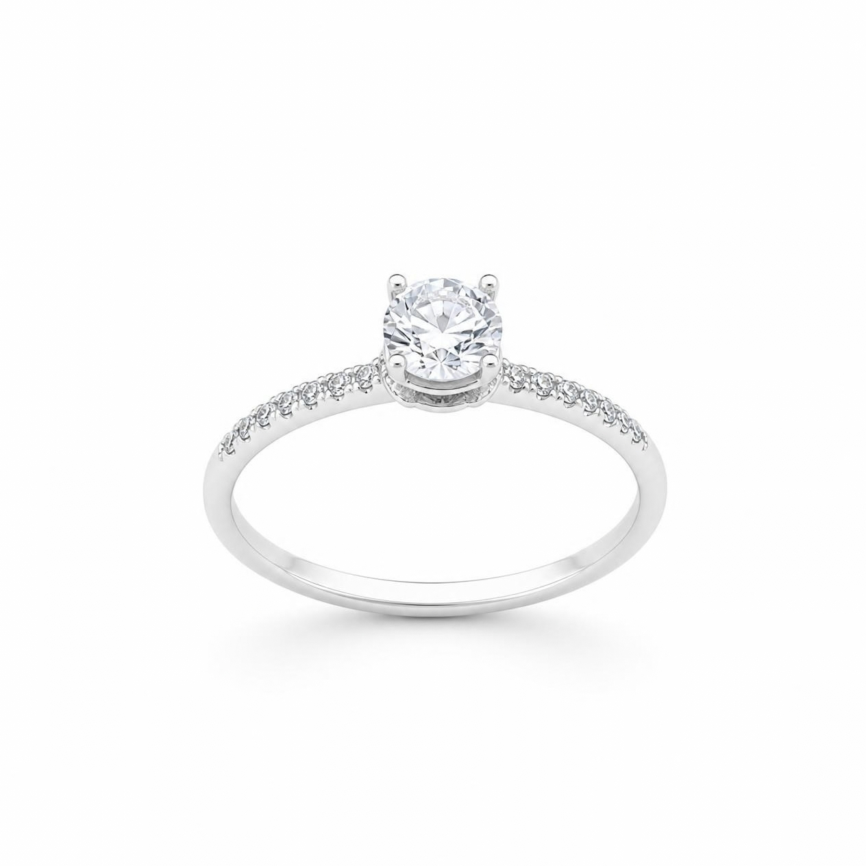 Nhẫn Cầu Hôn Vàng Trắng 10K Halo NVCH002 – 3 Mẫu Thiết Kế
