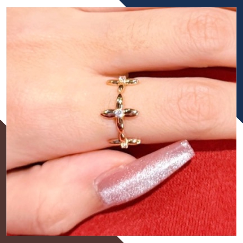 Nhẫn Cỏ 4 Lá Vàng 18k Nhiều Mẫu Cho Nữ NVN213