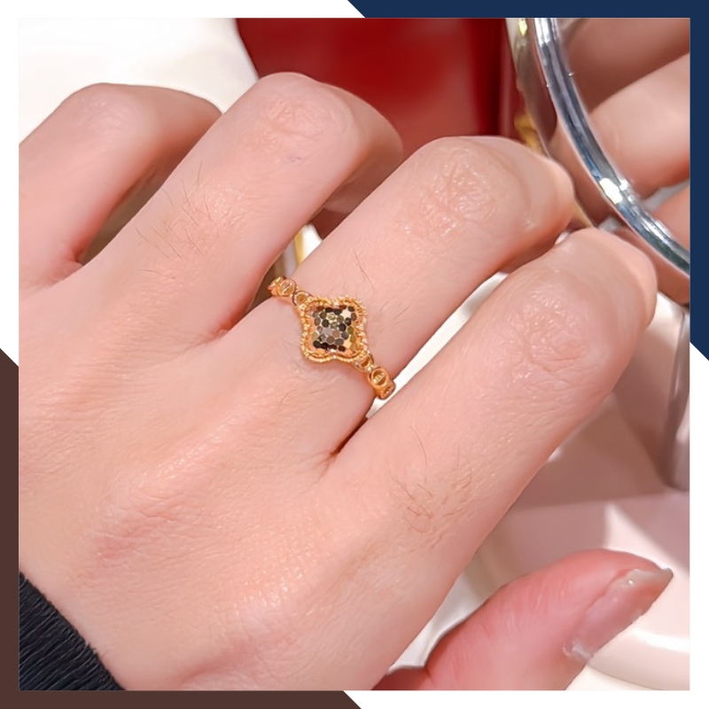Nhẫn Cỏ 4 Lá Vàng 18k Nhiều Mẫu Cho Nữ NVN213