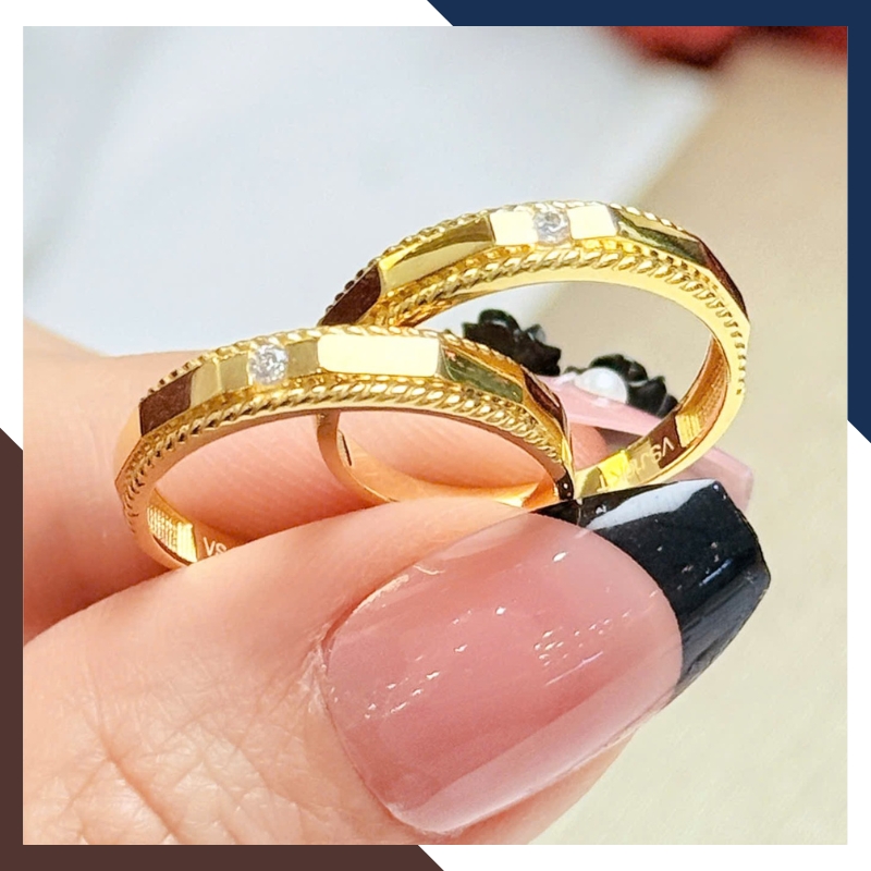 Nhẫn Cưới Vàng Tây 10k Giá Rẻ NVCD123 – Nhiều Mẫu Mới Đẹp