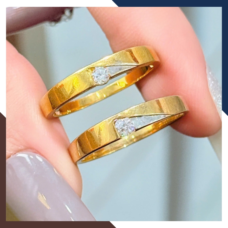 Nhẫn Cưới Vàng Tây 10k Giá Rẻ NVCD123 – Nhiều Mẫu Mới Đẹp