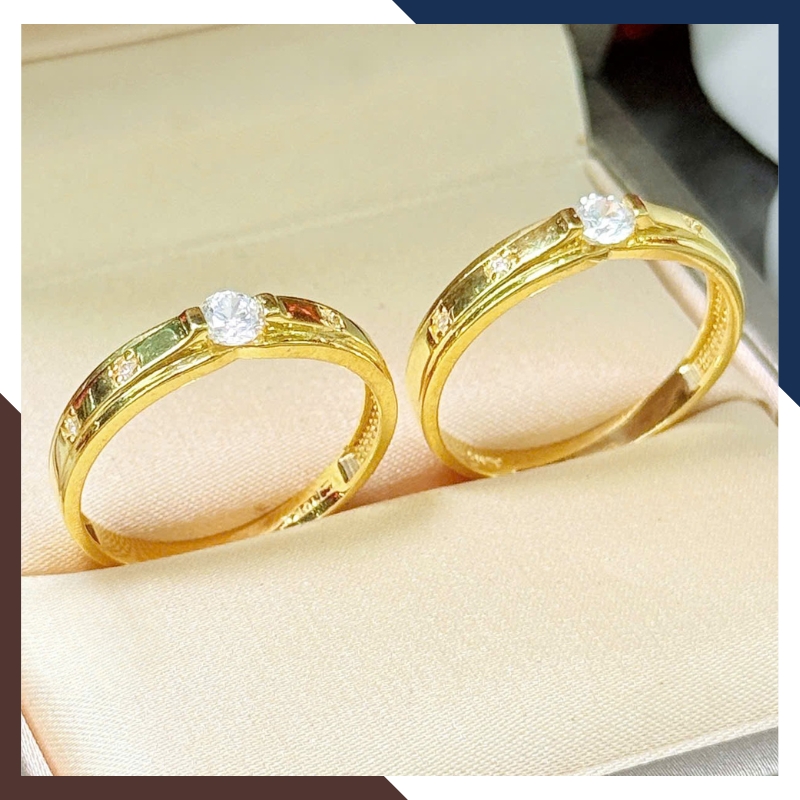 Nhẫn Cưới Vàng Tây 10k Giá Rẻ NVCD123 – Nhiều Mẫu Mới Đẹp